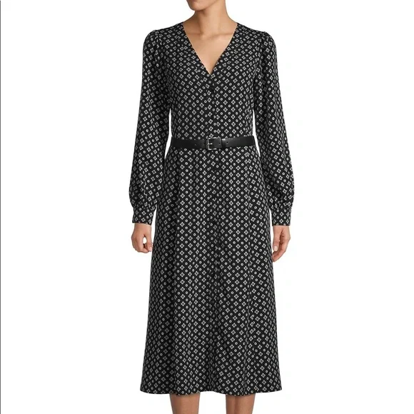 michael kors belted midi dress Stretch Cotton Poplin Belted Midi Dress in WHITE - Sale